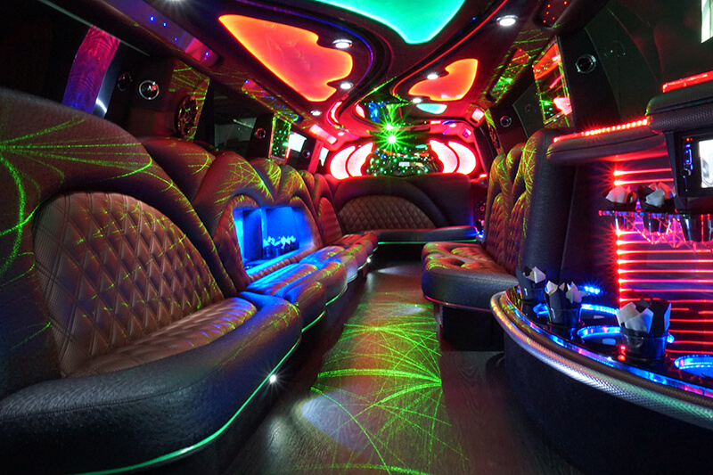 Luxury interior on limo